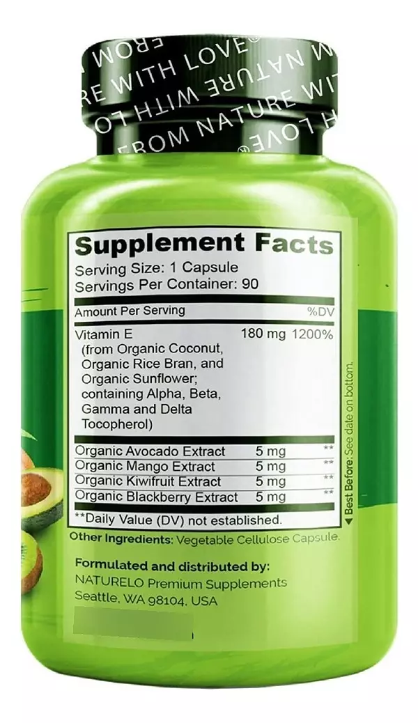 Salud y Equipamiento Médico - Vitamina E Natural 180 Mg 4