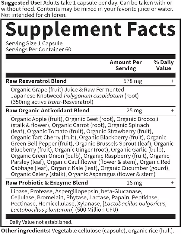 Salud y Equipamiento Médico - Resveratrol 350mg - 60 Cápsulas 2