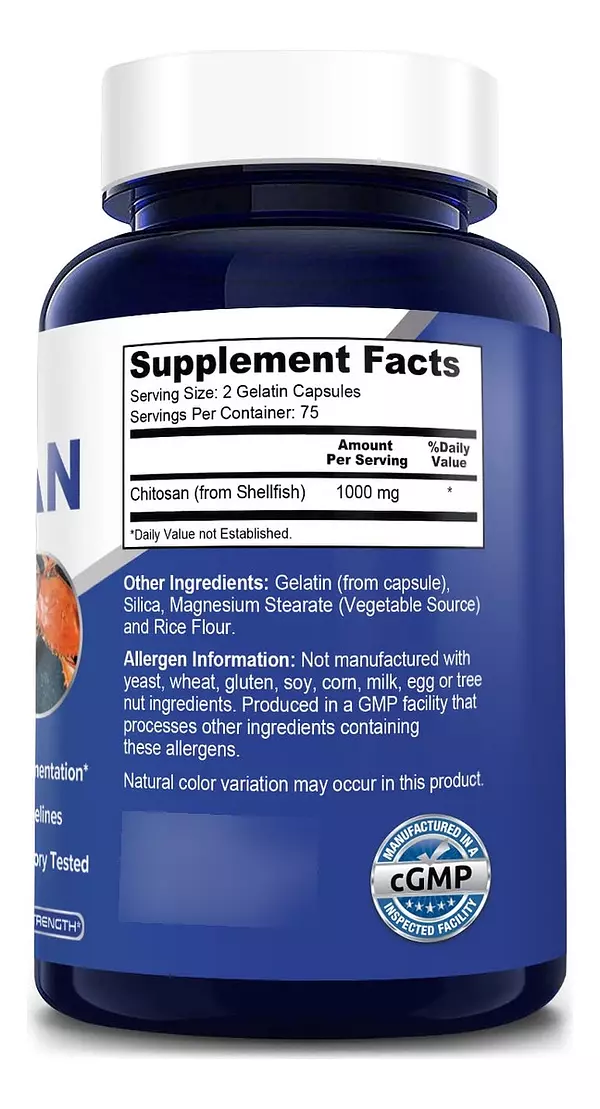 Salud y Equipamiento Médico - Chitosan 1000mg 150caps Nusapure 2
