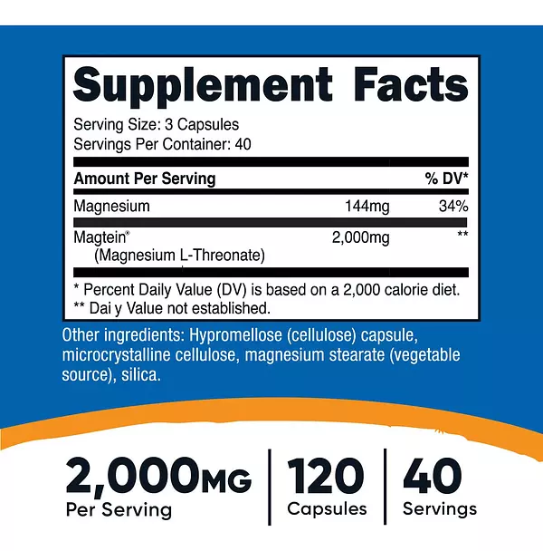 Salud y Equipamiento Médico - Magtein L-threonate As Magtein 2000 Mg-nutricost 3