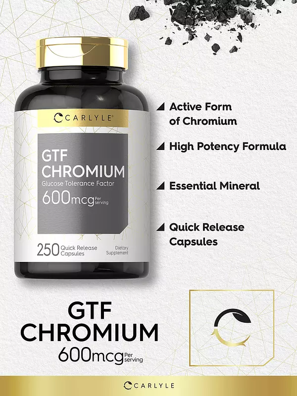 Salud y Equipamiento Médico - Gtf Cromo 600 Mcg | 250 Capsulas 4