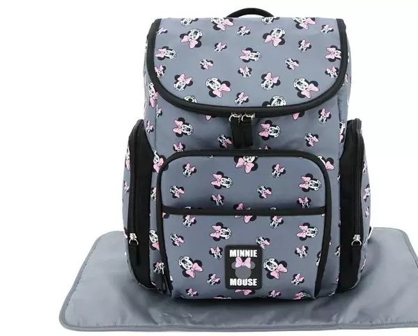 cuidado y nutricion - Pañalera Minnie y Mickey MouseBulto para mamá mochilla morral 3