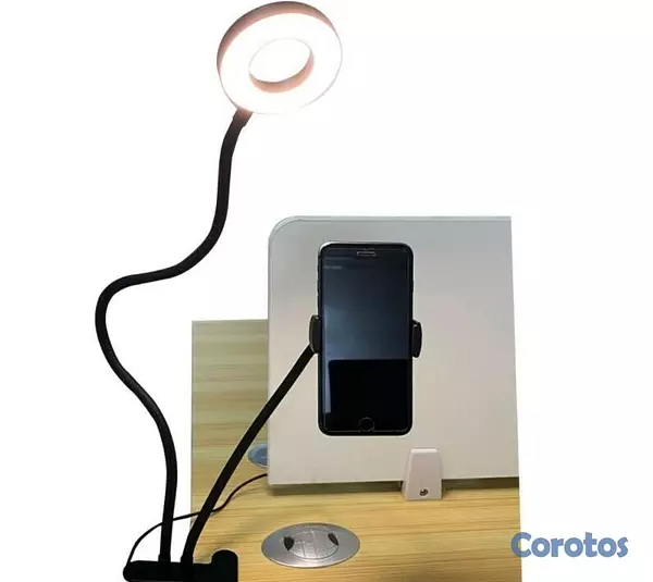 camaras y audio - Aro de luz con soporte de celulares flexible 3