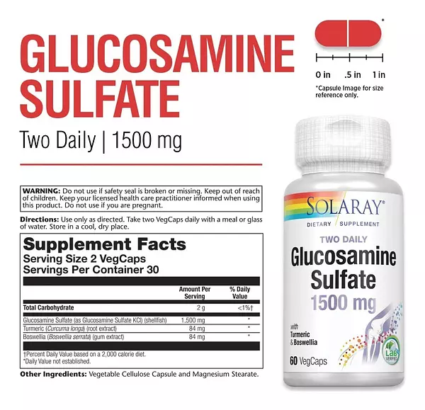 Salud y Equipamiento Médico - Glucosamina 1500 Mg Solaray 2