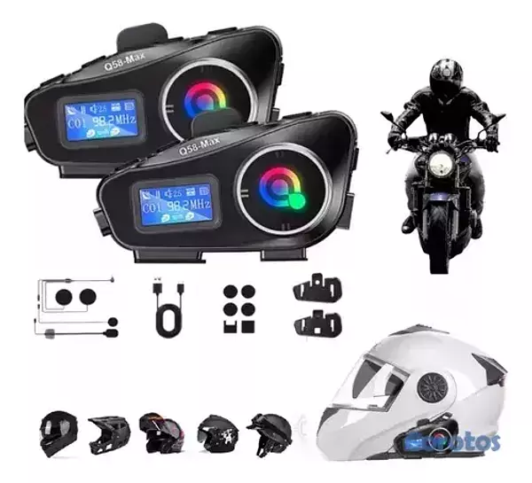 camaras y audio - audifono y microfono intercomunicador para casco d 2