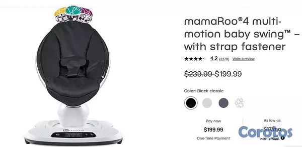 coches y sillas - MAMAROO 4 MULTI-MOTION BABY SWING WITH STRAP FASTENER PRECIO NEGOCIABLE 2