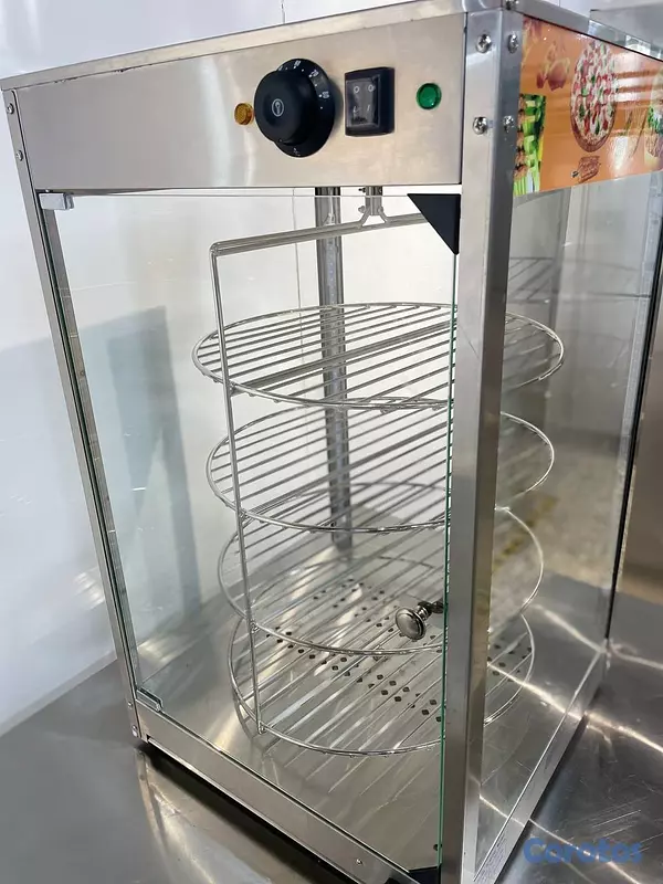 equipos profesionales - Vitrina exhibidora para pizza vitrina giratoria caliente para alimentos 3