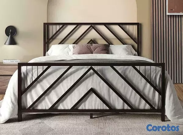 muebles y colchones - base de cama con tapizado  2