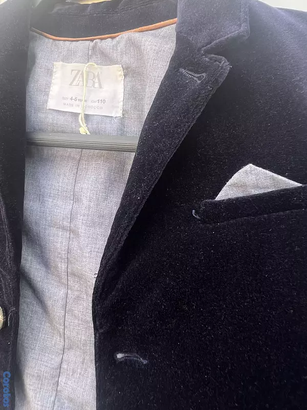 ropa y zapatos - Blazer/ Chaqueta Zara velvet size 4-5 4