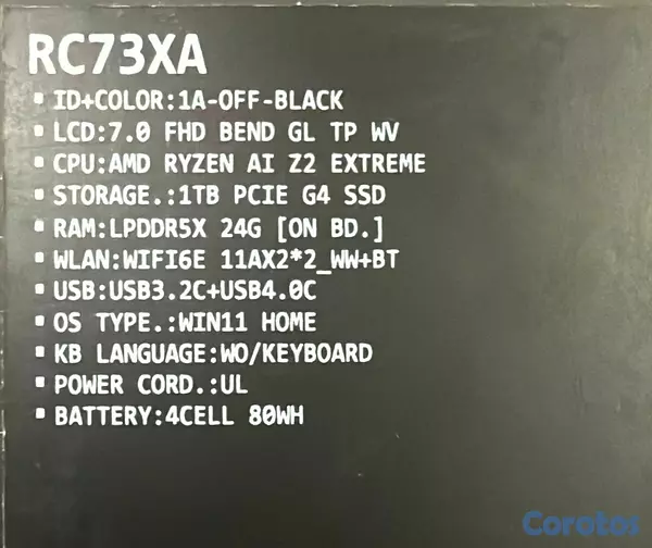 consolas y videojuegos - ROG ALLY Z2 EXTREME 1TB SSD + 24GB RAM NUEVO SELLA 3