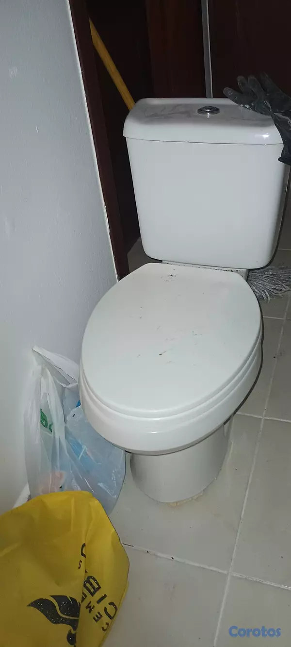 decoración y accesorios - Puertas ducha con sus perfiles, inodoro, lavamano pedestal con su llave y espejo 2