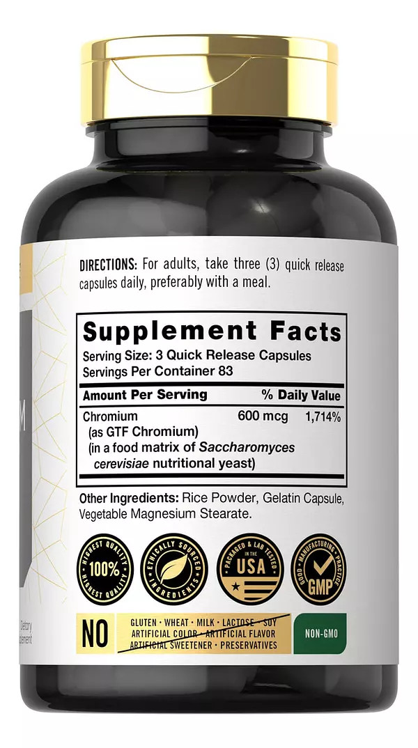Salud y Equipamiento Médico - Gtf Cromo 600 Mcg | 250 Capsulas 2