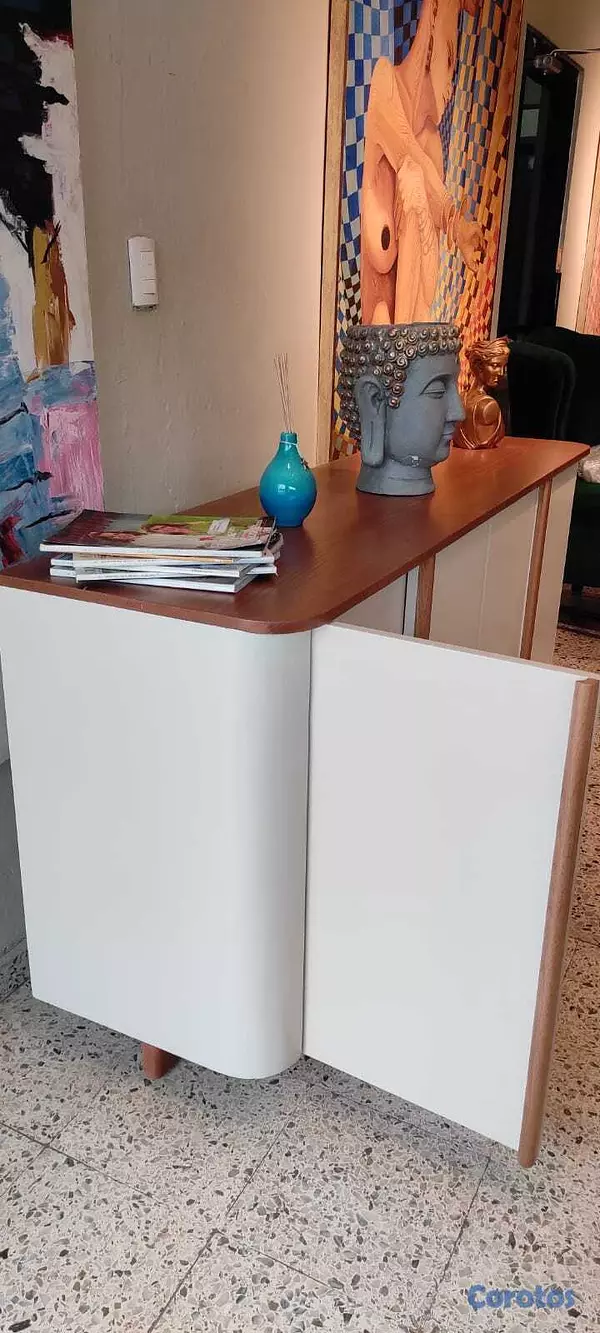 muebles y colchones - Se vende Credenza diseño Lakeado con tope en Roble 2