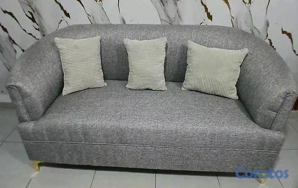 muebles y colchones - juego de sala comtenporaneo de 4 asientos gris. 2