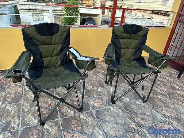 decoración y accesorios - Sillas playeras acolchadas. confortables y fácil de trasladar. Tiene neverita. 2