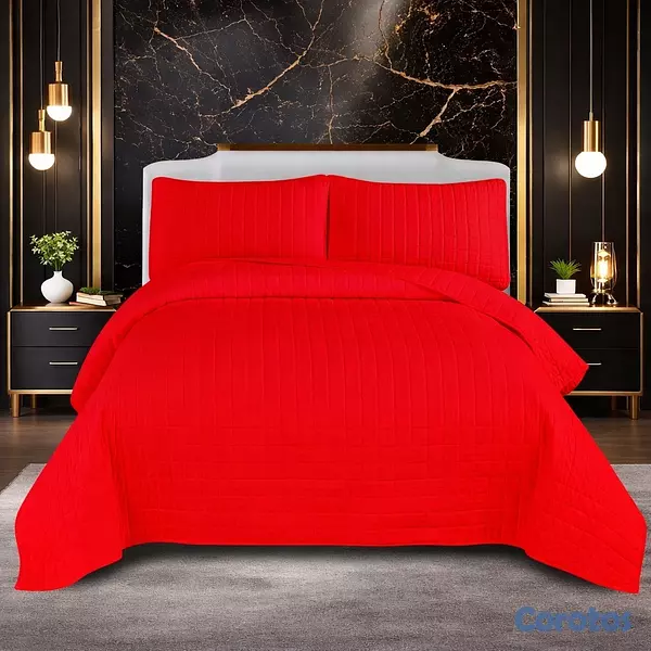 muebles y colchones - juego de cobertor 3 piezas para cama de 60  8