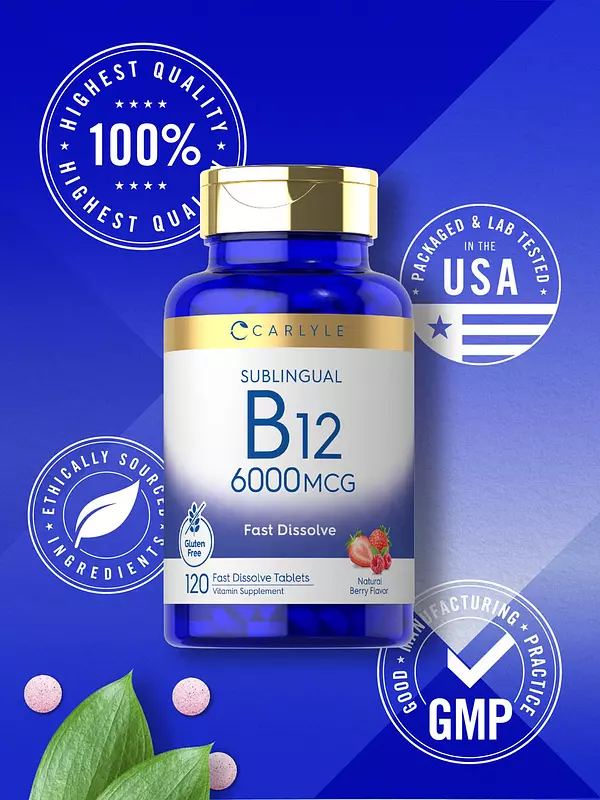 Salud y Equipamiento Médico - Carlyle Vitamina B-12 6000mcg 6