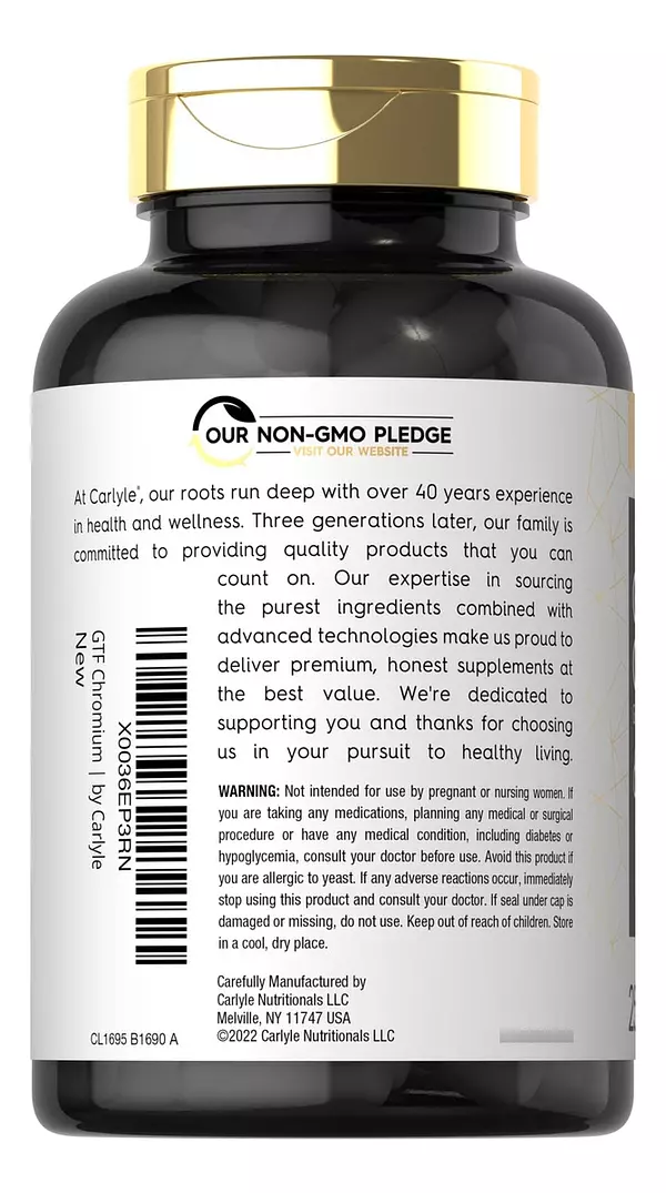 Salud y Equipamiento Médico - Gtf Cromo 600 Mcg | 250 Capsulas 3