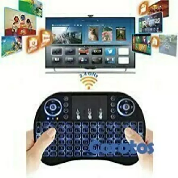 consolas y videojuegos - 🛑 Mini teclado inalámbrico con control remoto Touchpad Mouse Combo controlador. 4