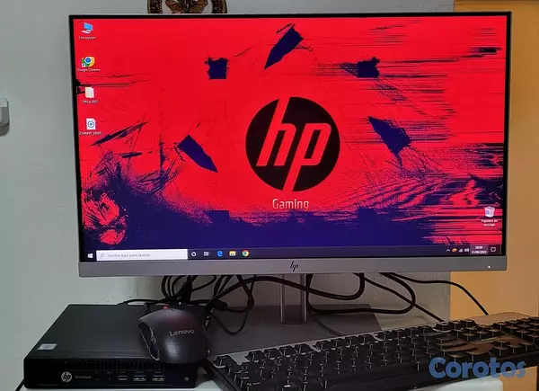 computadoras y laptops - Combo Monitor hp 24 Pulg Mini Cpu Hp Core i5 6ta Gen Ram 8gb ddr4 SSD 128gb 1080 1
