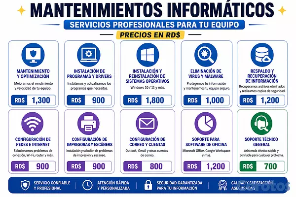 servicios profesionales - 🛠 Técnico en Computadoras | Windows, Office y Redes 8
