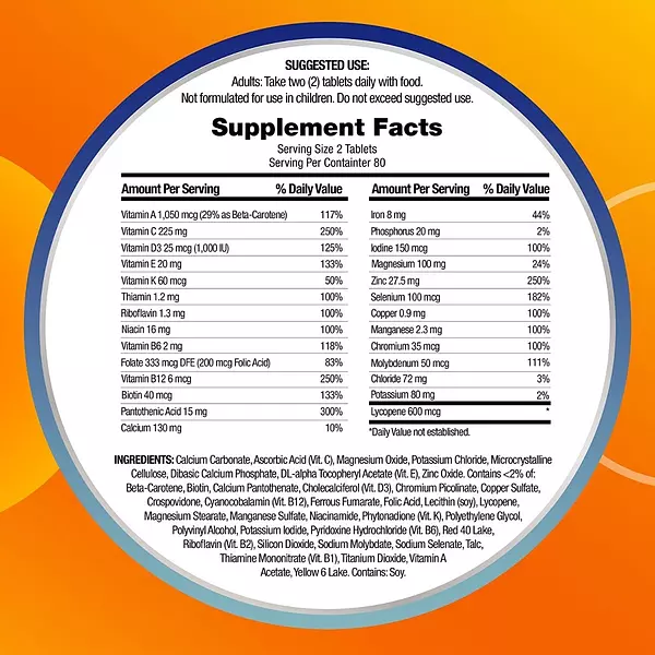 Salud y Equipamiento Médico - Multivitaminico 280 Tab Centrum 2