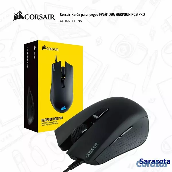 accesorios para electronica - Corsair Mouse Harpoon Pro RGB 3