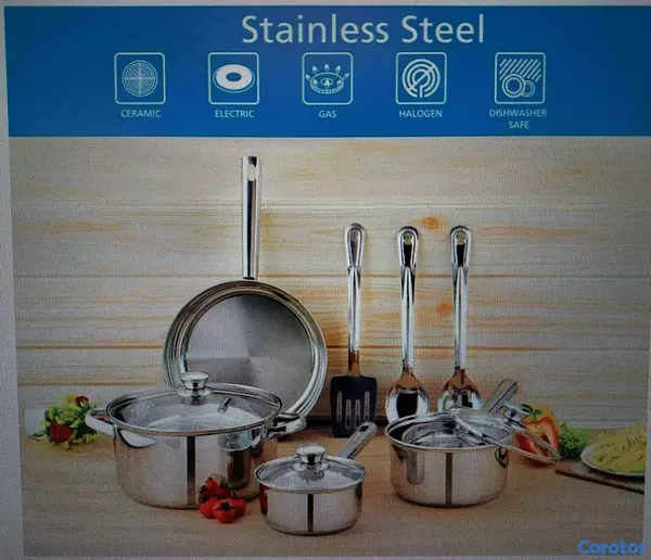 cocina - MAINSTAY SET  ACERO INOXIDABLE DE 10 PIEZAS  2