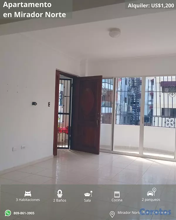 apartamentos - Apartamento en alquiler en Mirador Norte 1