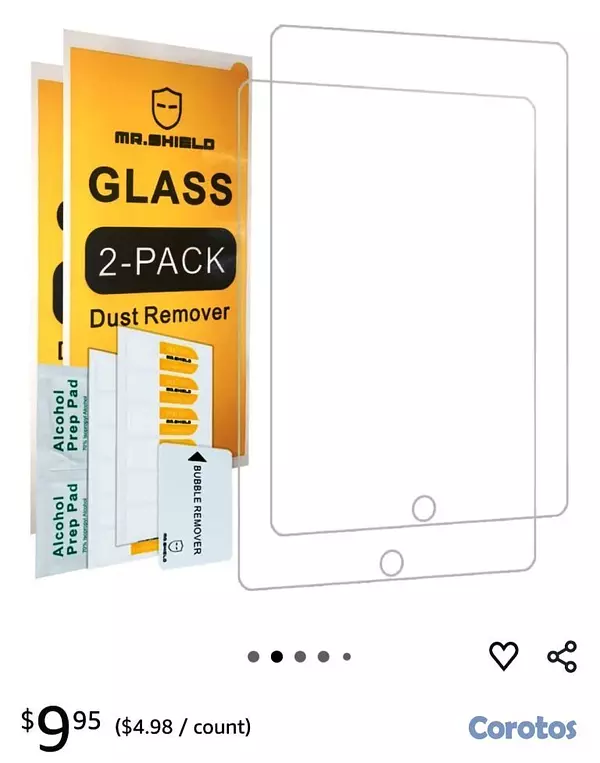 celulares y tabletas - 2 Vidrios Templados para iPad Air/Pro 9.7"  2