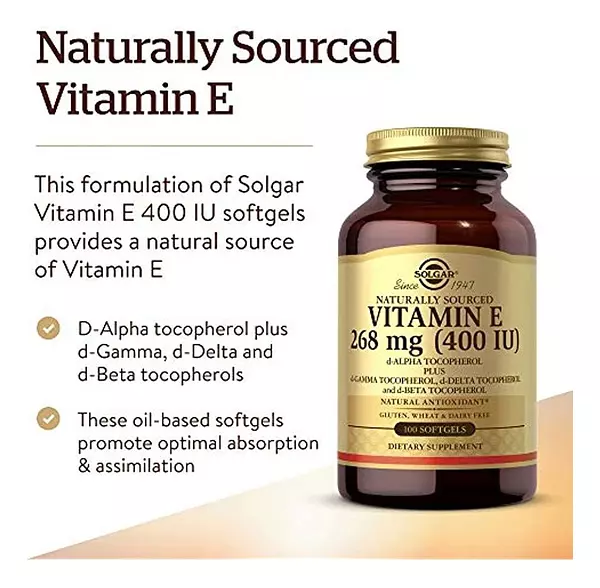 Salud y Equipamiento Médico - Vitamina E 400 Iu D-alfa-tocoferol Y Tocoferol Mixto 100 Cap 3