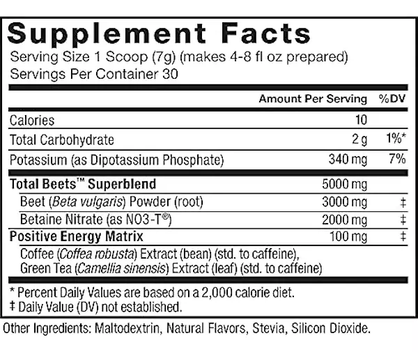 Salud y Equipamiento Médico - Total Beets Energy Drink Mix, Superalimento Raíz De Remolacha 5
