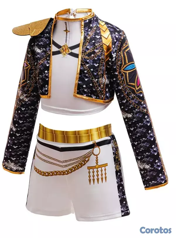 ropa y zapatos - Traje K Pop pra niña 8+ contacto incluye cola mora 3