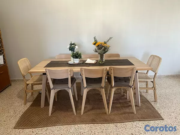 muebles y colchones - Comedor IKEA usado con 8 sillas 2