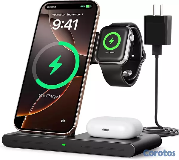 otros electronicos - Estación de carga inalámbrica 3 en 1, para iPhone, 3