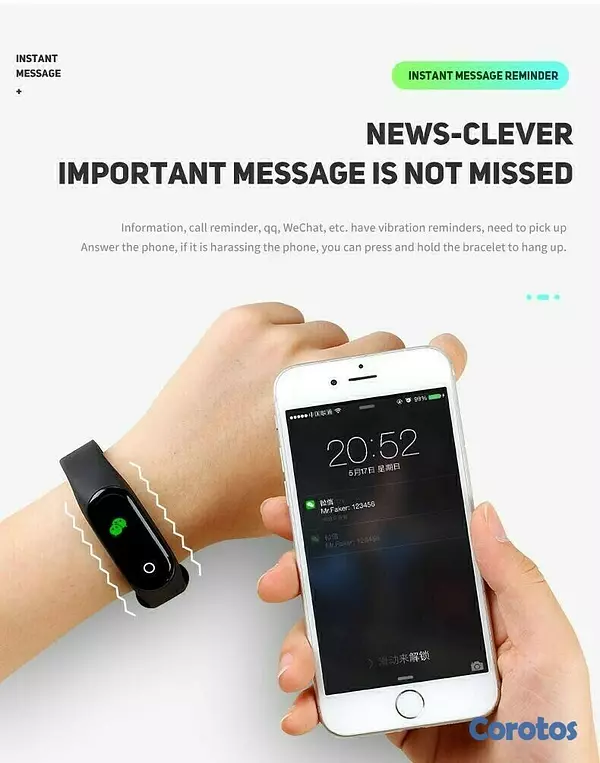 accesorios para electronica - Smartwatch - Reloj inteligente fitness M4. 3