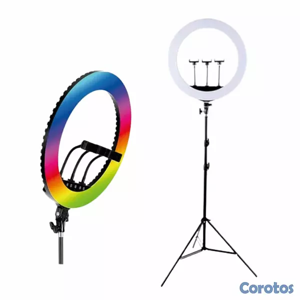 otros electronicos - ARO DE LUZ 18" RBG