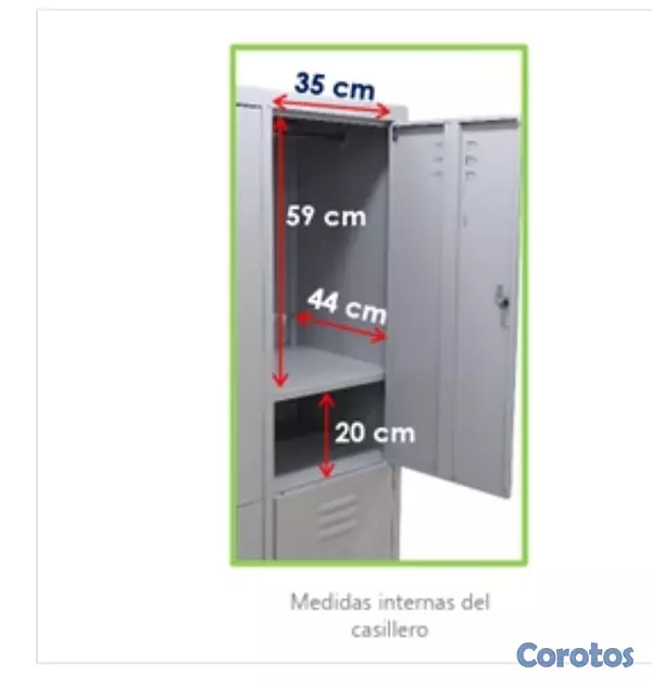 articulos de oficina - Locker metálico nuevo  4 puertas $10000 4