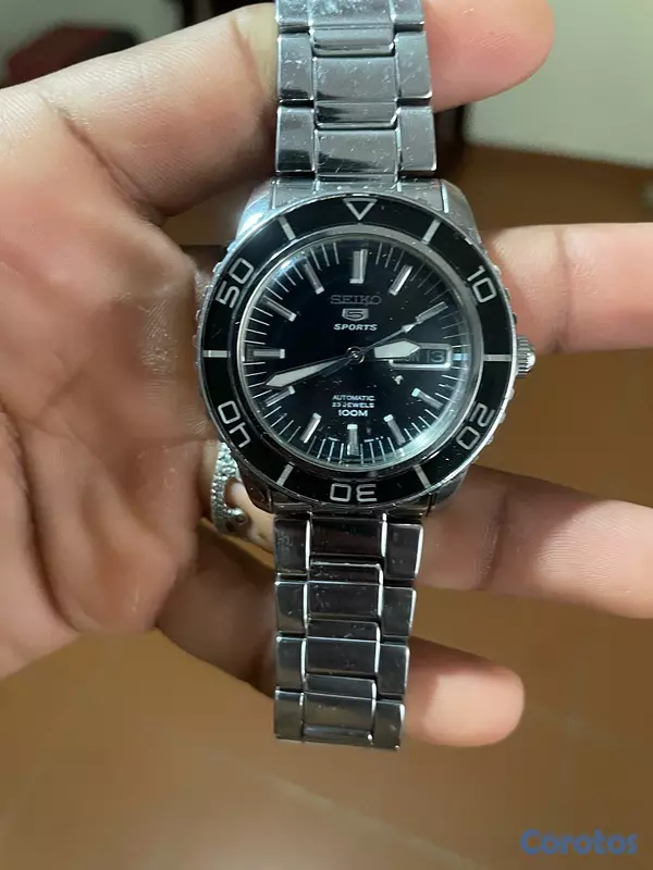 joyas, relojes y accesorios - Seiko 5 sport cara negra  4