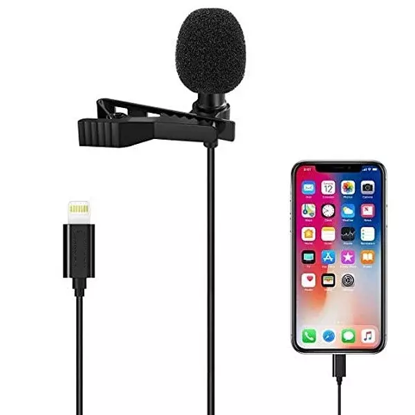 accesorios para electronica - Micrófono Solapa Lavalier omnidireccional puerto lightening IPHONE
 5