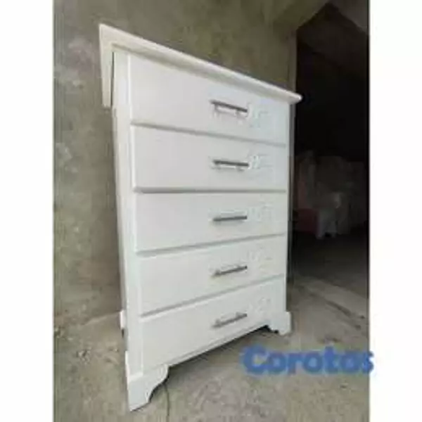 muebles y colchones - Cajonera blanco de 5 gavetas 1