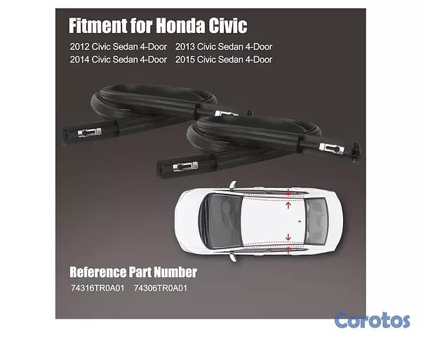 accesorios para vehiculos - Goma para goteo de techo carro Honda Civic 4