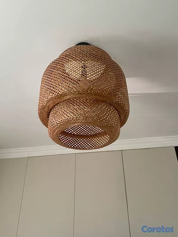 decoración y accesorios - lámpara de IKEA de bambú  2