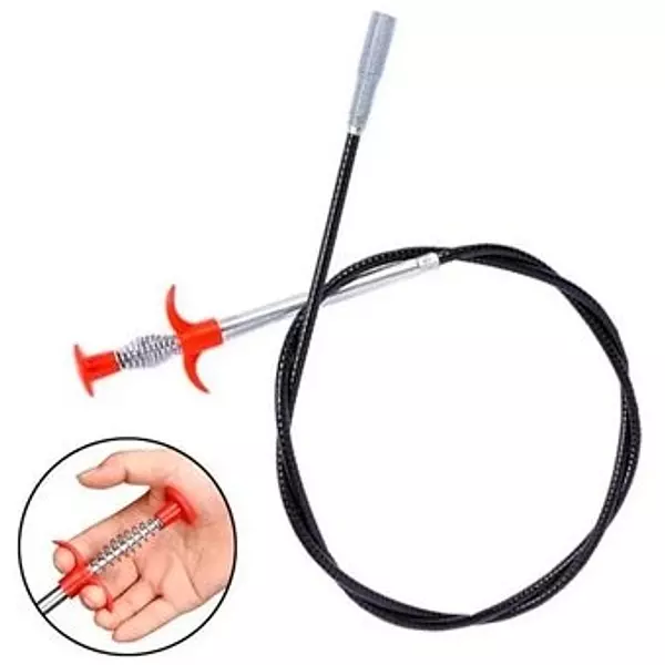 herramientas, jardines y exterior - DESTAPADOR DE CAÑERIAS FLEXIBLE LARGO 150CM DESAGÜE 3