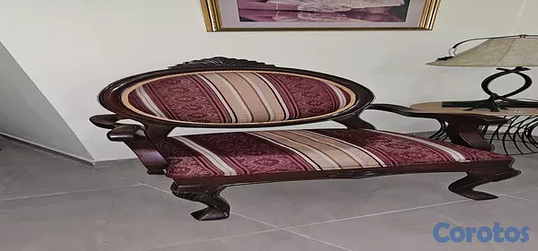 muebles y colchones - Butacas elegante en Caoba  2