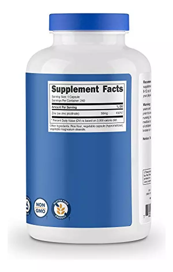 Salud y Equipamiento Médico - Nutricost Zinc Picolinato 50 Mg, 240 Capsulas Vegetarianas - 5