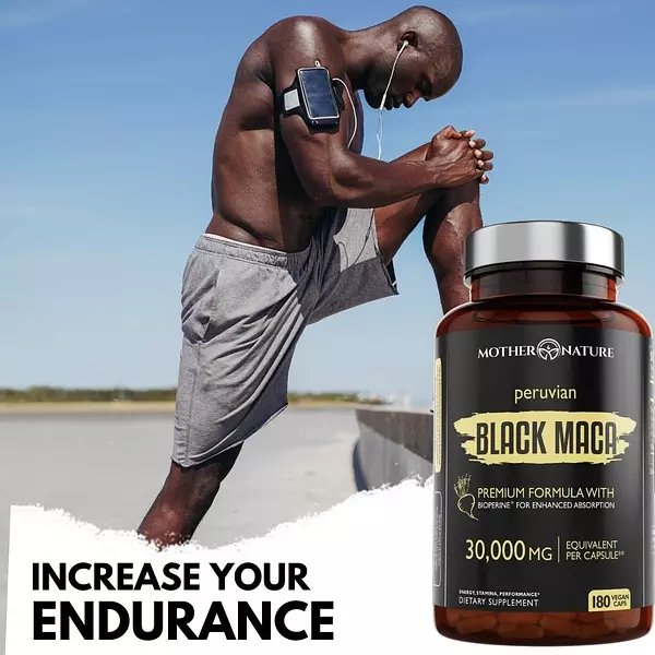 Salud y Equipamiento Médico - Maca Negra Organica 30.000 Mg Hombres Y Mujeres 180 Cap 8