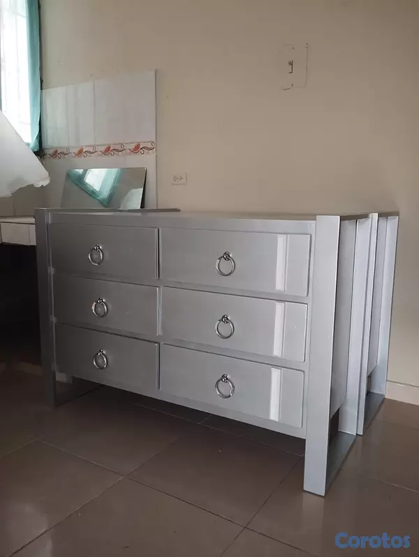 muebles y colchones - Gavetero color gris moderno  3