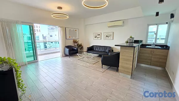 apartamentos - alquiló piantini piso 8 tres habitaciones con su baño family dos parqueos balcón 12