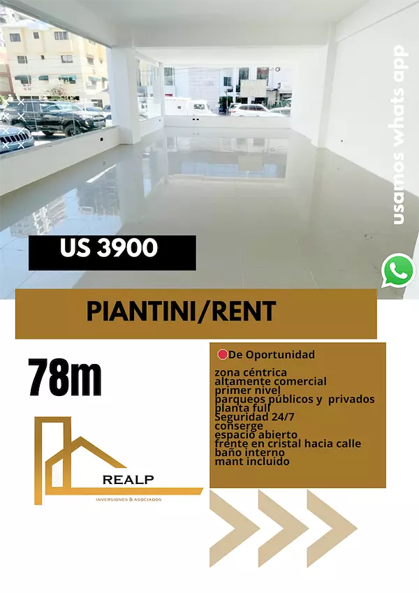 oficinas y locales comerciales - Local en Piantini primer nivel  1